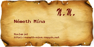 Németh Mína névjegykártya